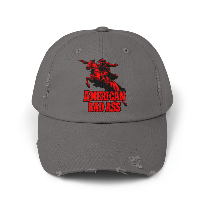 COWBOY OUTLAW RED/AMERICAN BADASS CAP