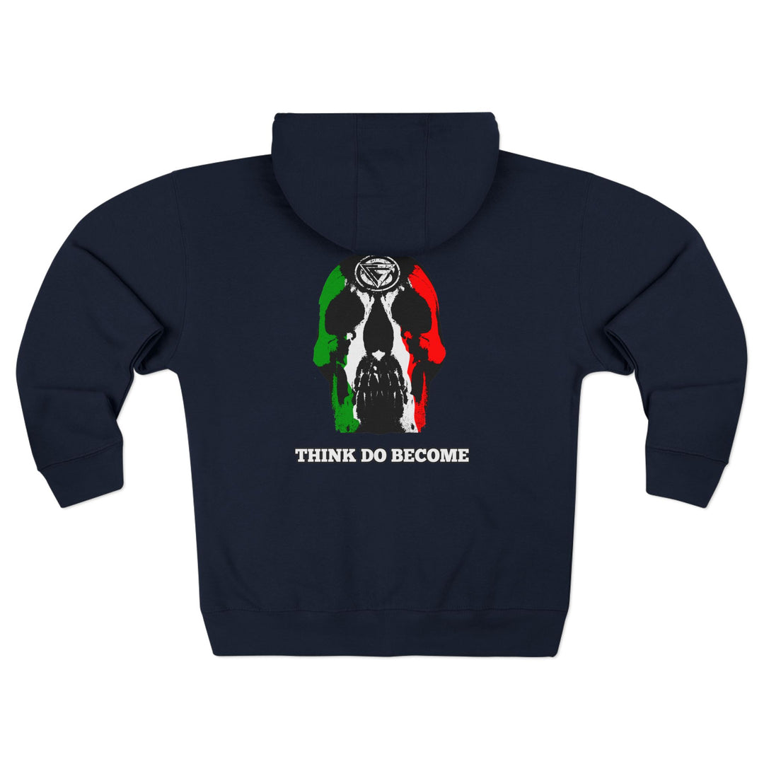 CG SKULL RED WHITE GREEN FADE /THINK DO BECOME ZIP UP