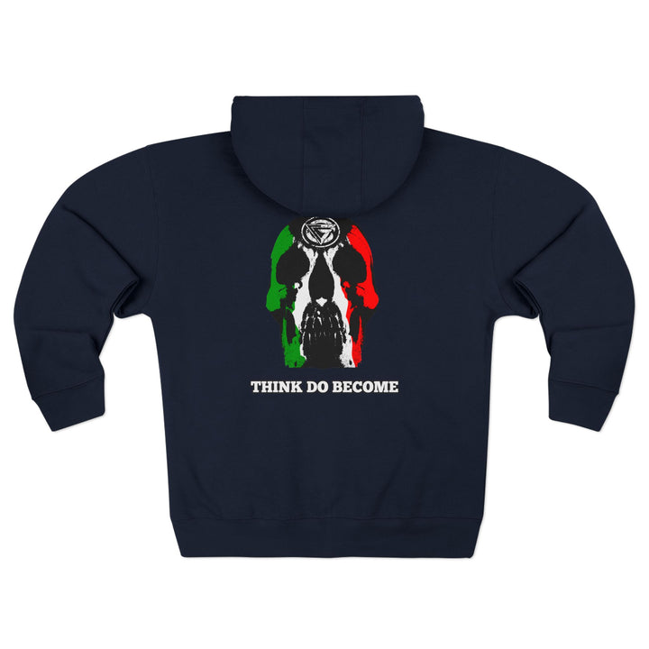CG SKULL RED WHITE GREEN FADE /THINK DO BECOME ZIP UP