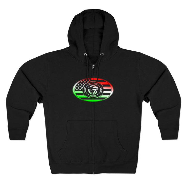 CG SKULL RED WHITE GREEN FADE /THINK DO BECOME ZIP UP