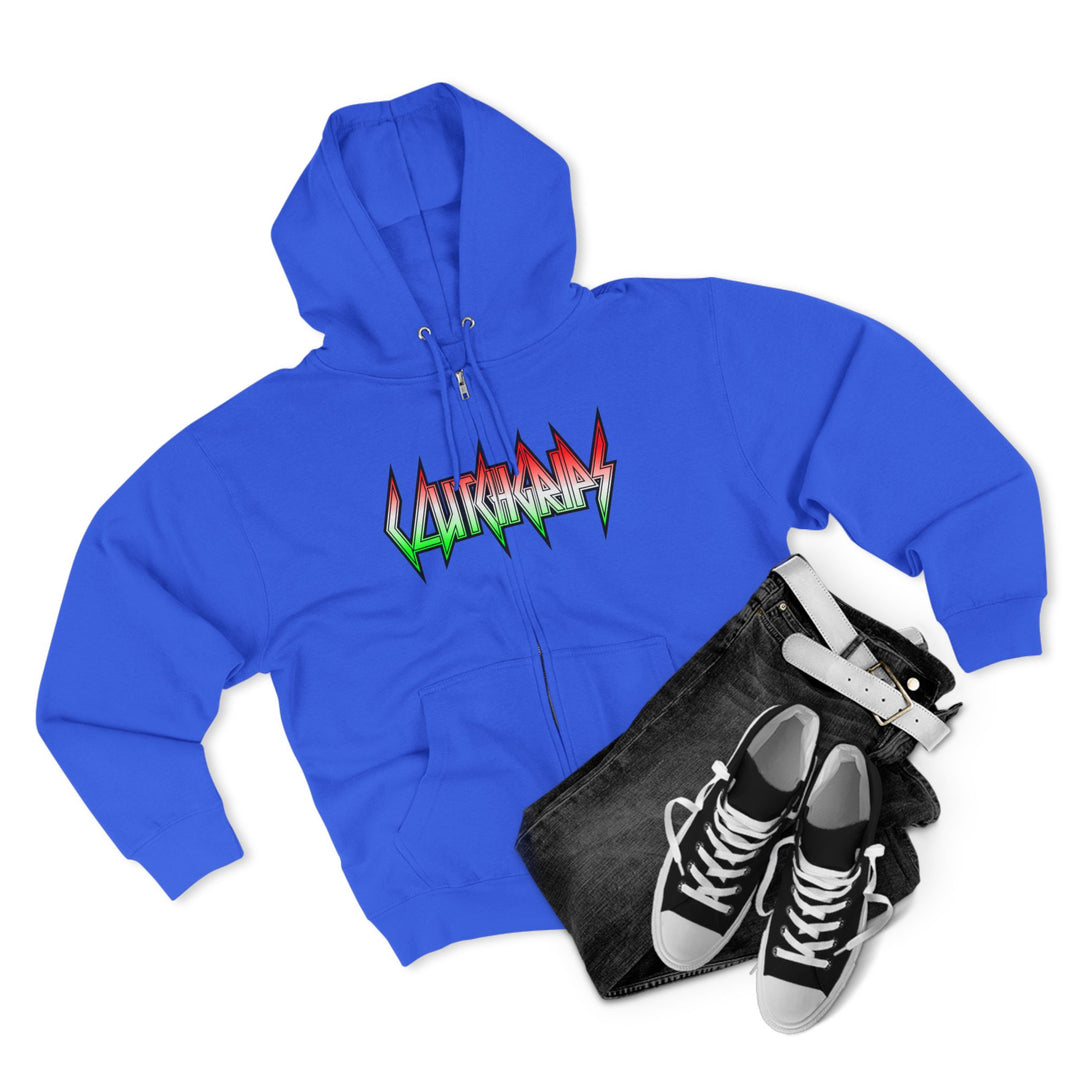 CG APE VS ZILLA RED WHITE GREEN FADE /CONQUER ZIP UP