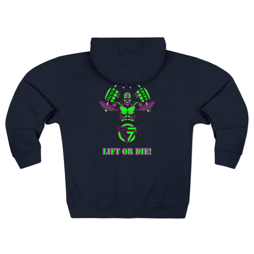 MAC SNAP PURPLE GREEN /LIFT OR DIE ZIP UP