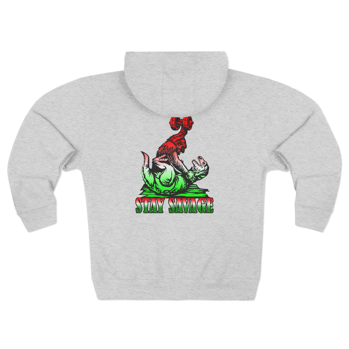CG APE VS ZILLA RED WHITE GREEN FADE /STAY SAVAGE ZIP UP