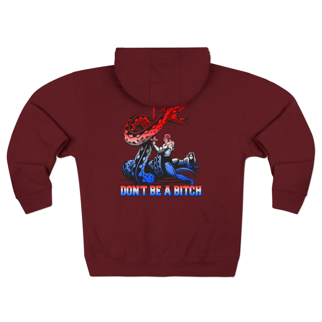 CG SERPENT SLAYER RED WHITE BLUE /DONT BE A BITCH ZIP UP