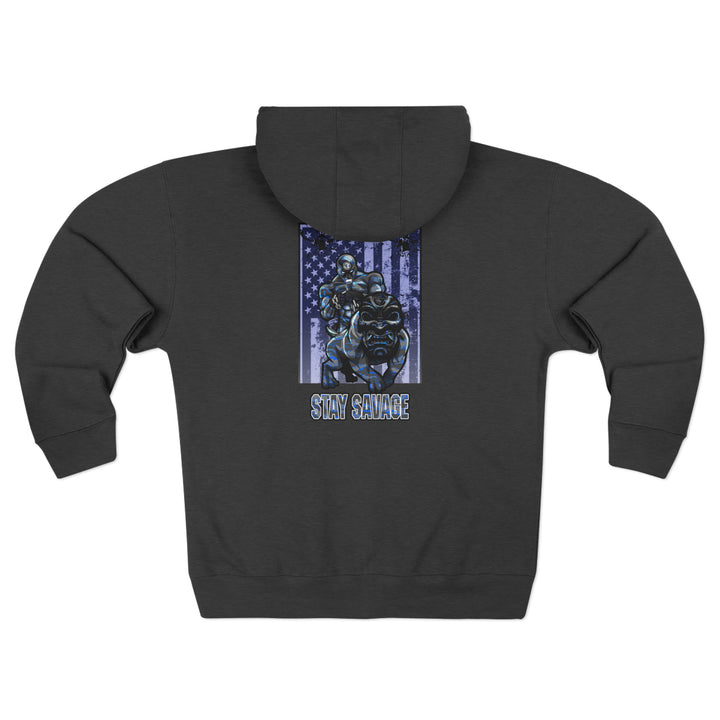 CG ANGRY DOG CAMO BLUE /STAY SAVAGE /ZIP UP