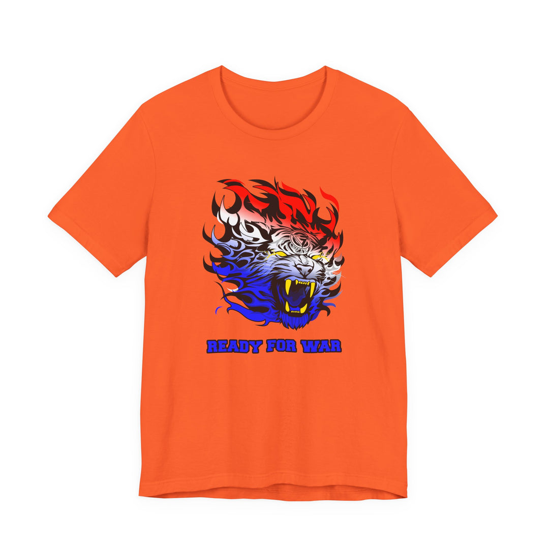 TIGER FLAME RED WHITE BLUE FADE/READY FOR WAR