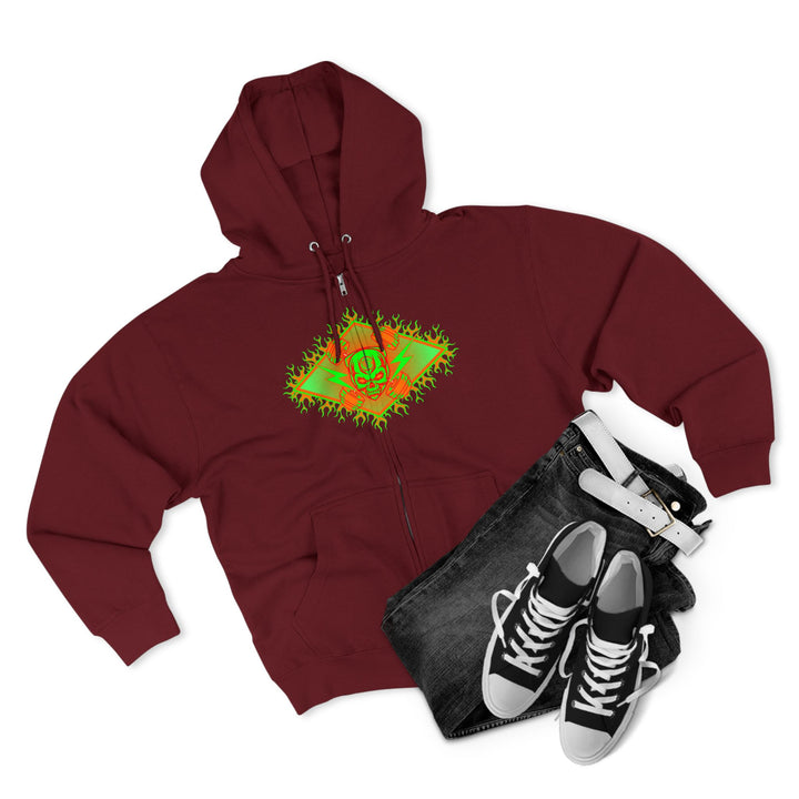 CG LIFT KICK ORANGE GREEN/LIFT HARDER ZIP UP