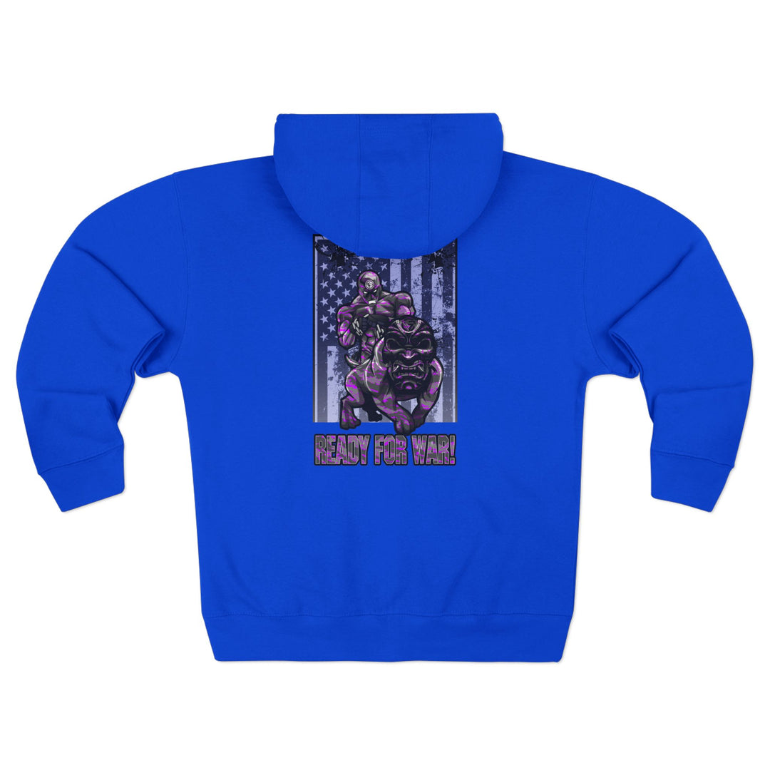 CG ANGRY DOG CAMO GREY PURPLE/READY FOR WAR ZIP UP