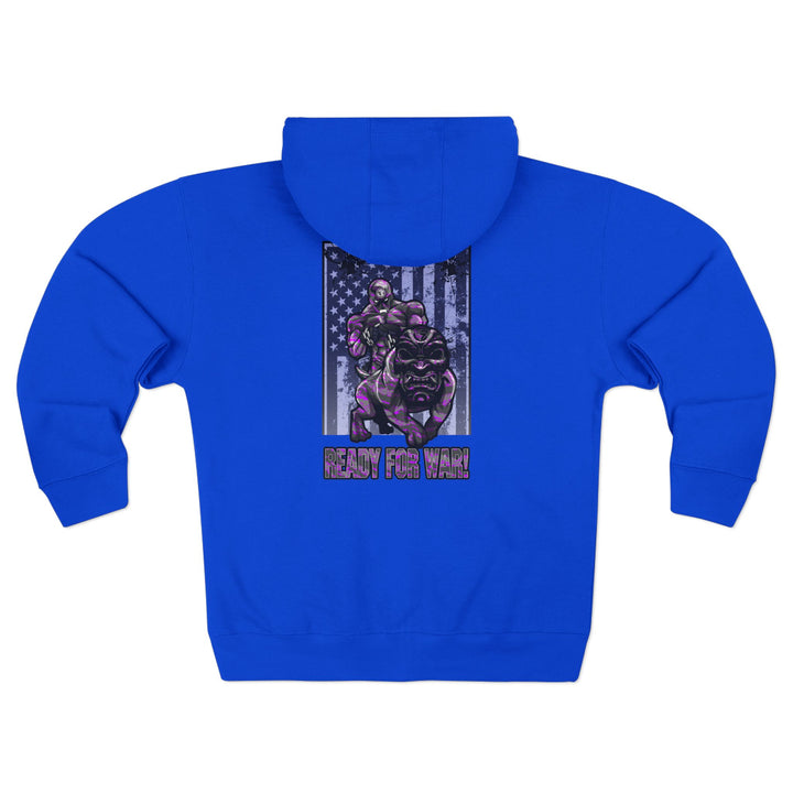 CG ANGRY DOG CAMO GREY PURPLE/READY FOR WAR ZIP UP
