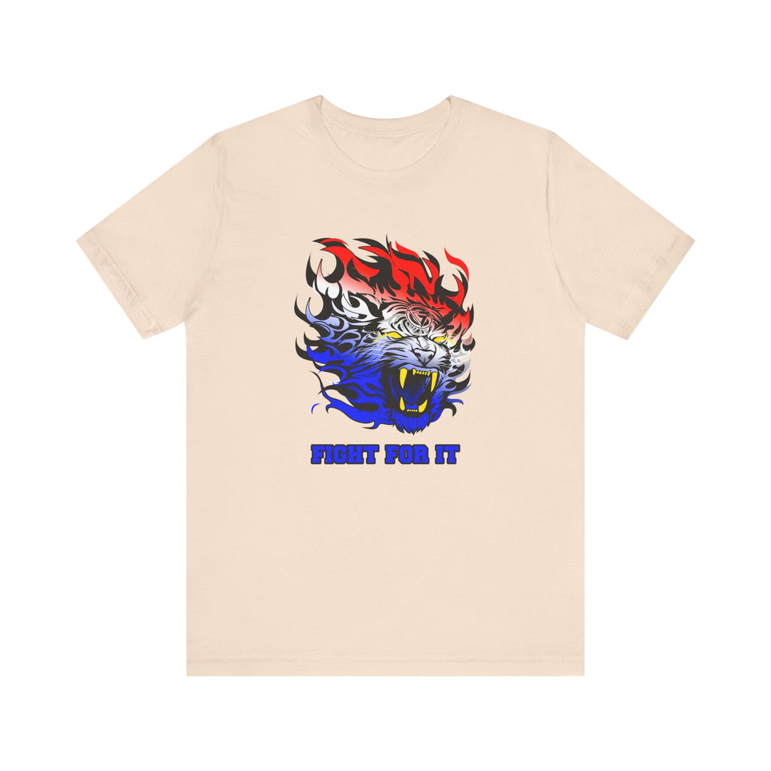 TIGER FLAME RED WHITE BLUE FADE/FIGHT FOR IT