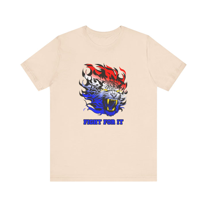 TIGER FLAME RED WHITE BLUE FADE/FIGHT FOR IT