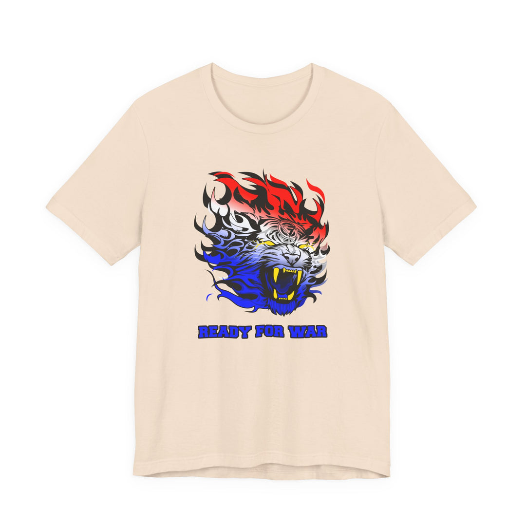 TIGER FLAME RED WHITE BLUE FADE/READY FOR WAR