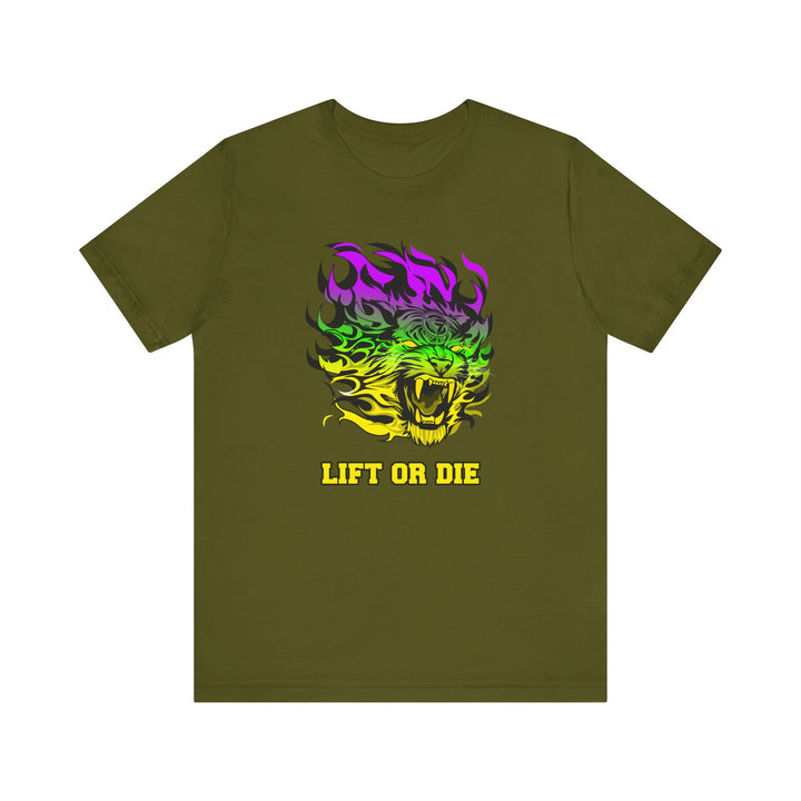TIGER FLAME YELLOW GREEN PURPLE FADE/LIFT OR DIE