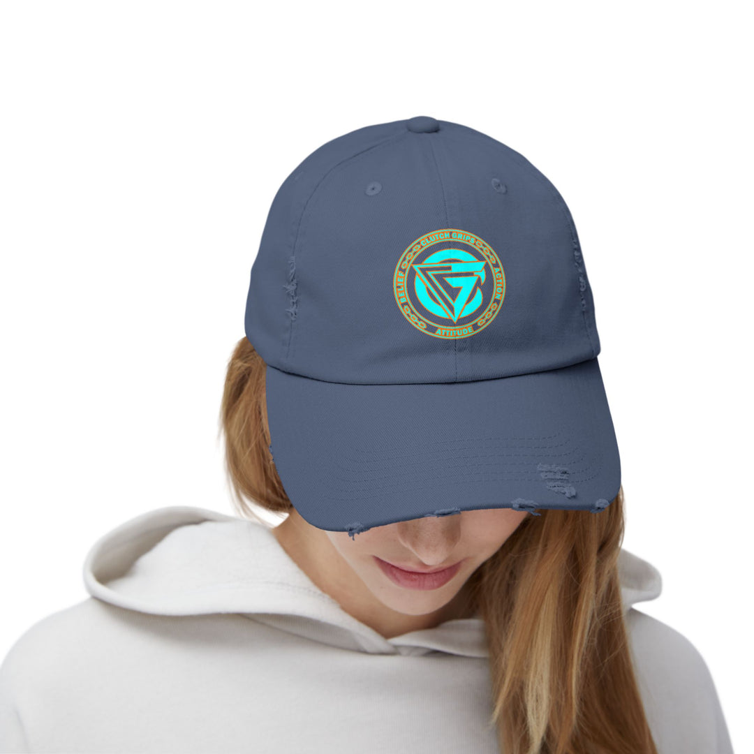 CG LOGO MIAMI AQUA Unisex Distressed Cap