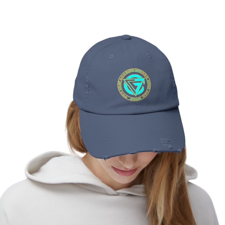 CG LOGO MIAMI AQUA Unisex Distressed Cap