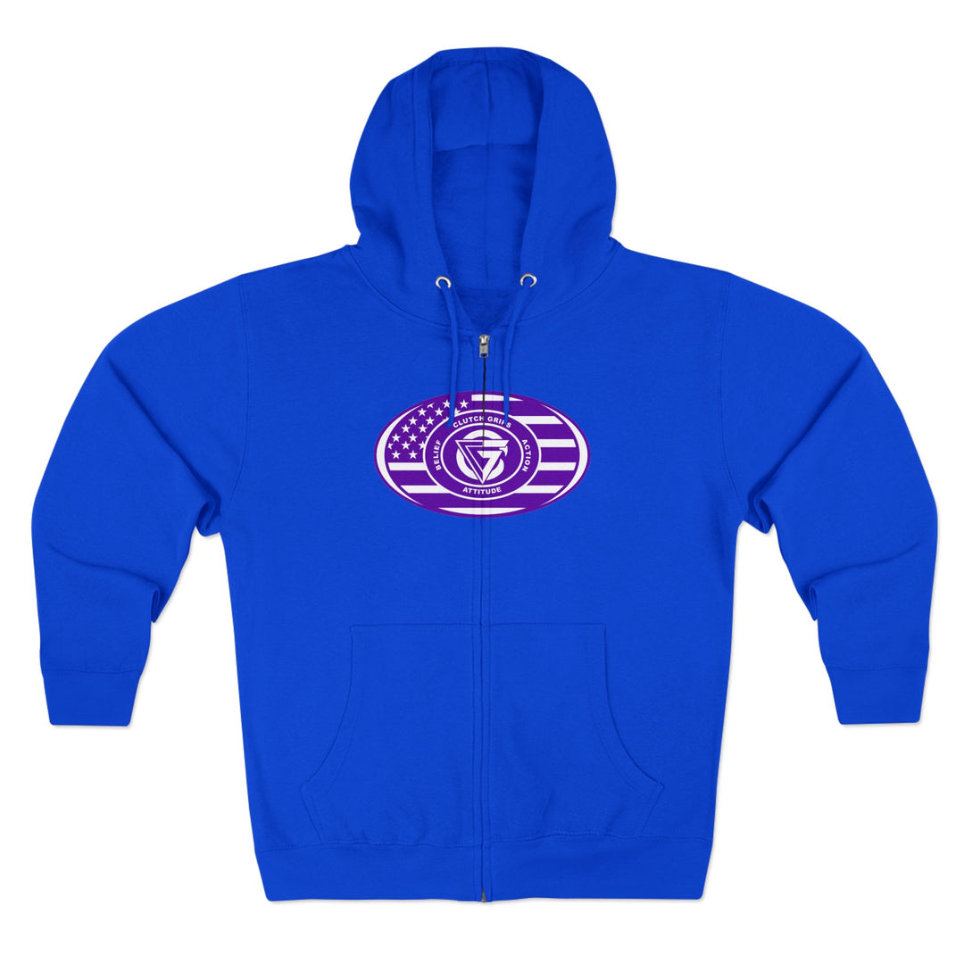 CG PATRIOT WARRIOR PURPLE WHITE /DONT BE A BITCH ZIP UP