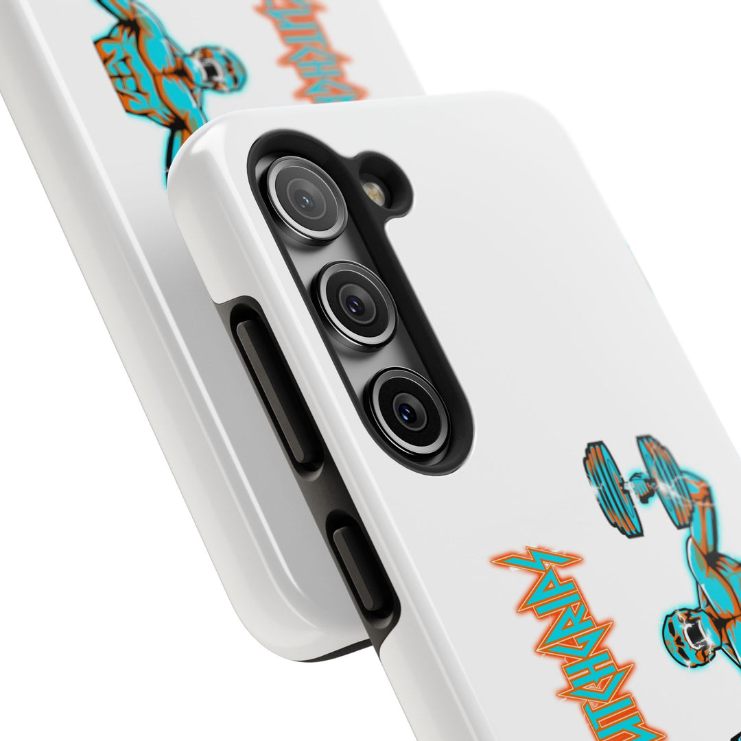 RIDE THE LIGHTNING MIAMI COLORS AQUA ORANGE PHONE CASE/CLUTCHGRIPS