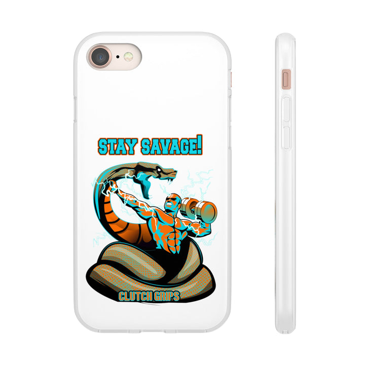 MAC VS SNAKE MIAMI COLORS AQUA ORANGE PHONE CASE /STAY SAVAGE