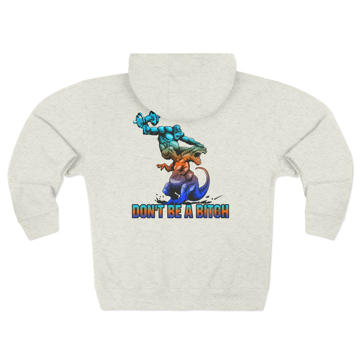 CG APE VS ZILLA 2ND FIGHT BLUE ORANGE AQUA /DONT BE A BITCH ZIP UP