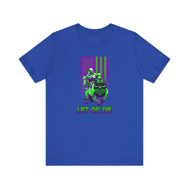ANGRY DOG PURPLE GREEN FLAG/LIFT OR DIE