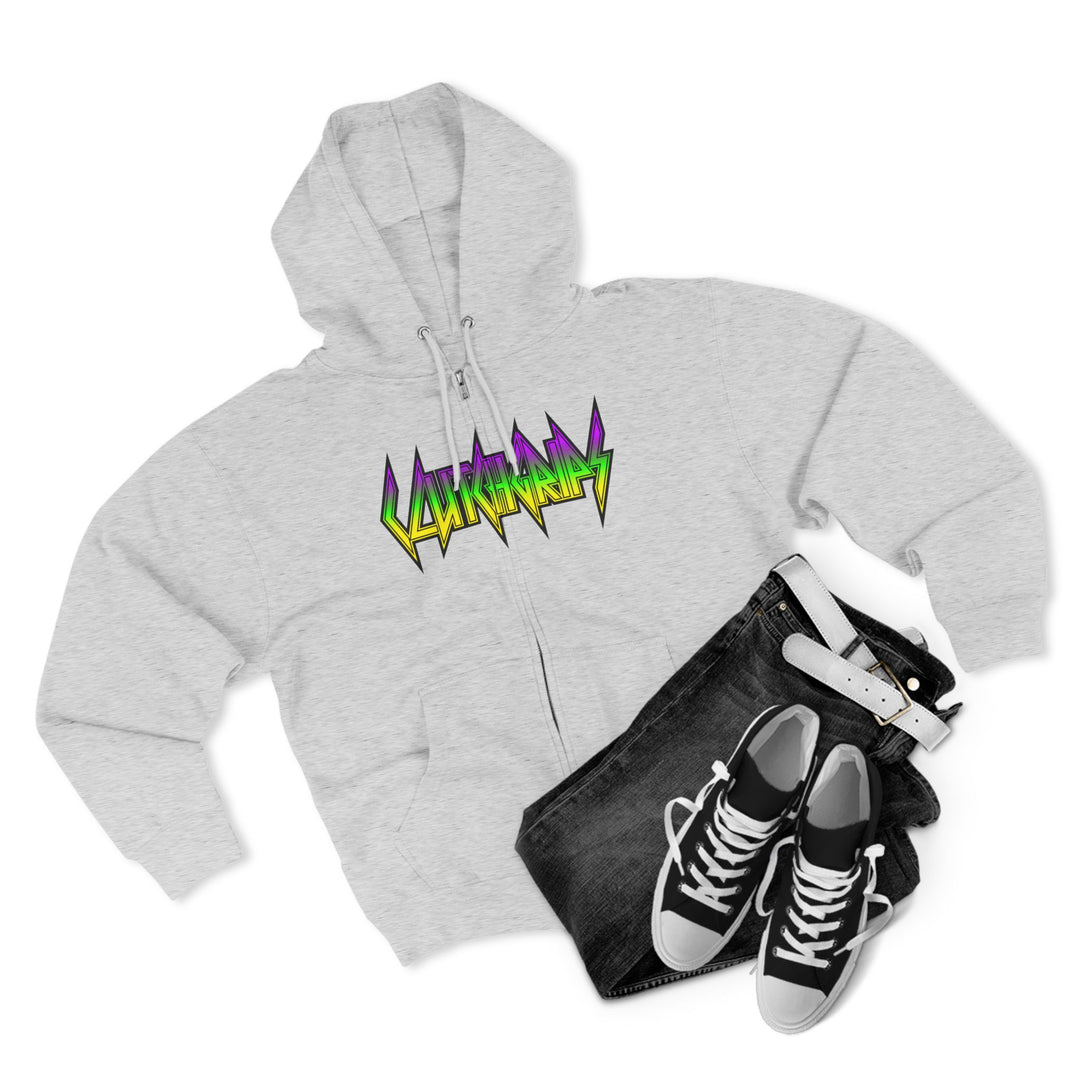 CG LIFT KICK YELLOW GREEN PURPLE FADE /KILL OR BE KILLED ZIP UP