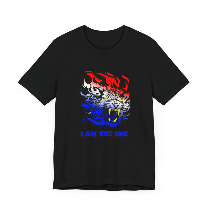 TIGER FLAME RED WHITE BLUE FADE/I AM THE ONE