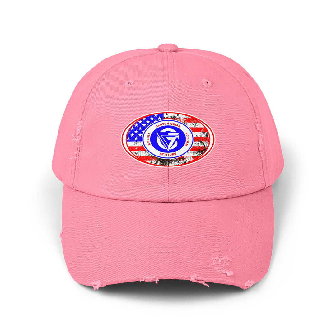 CG OVAL LOGO DISTRESSED FLAG /BELIEF ATTITUDE ACTION CAP