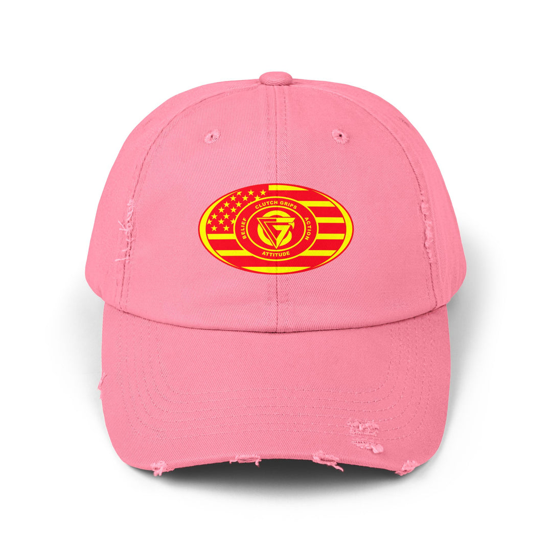 CG AMERICAN SUPERIOR GOLD & RED BLOODED FREEDOM FLAG CAP