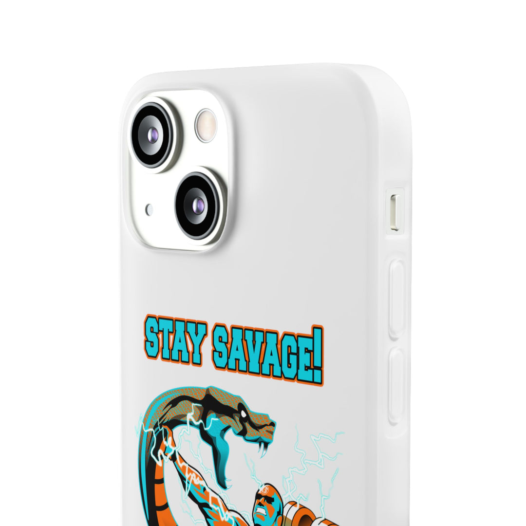 MAC VS SNAKE MIAMI COLORS AQUA ORANGE PHONE CASE /STAY SAVAGE
