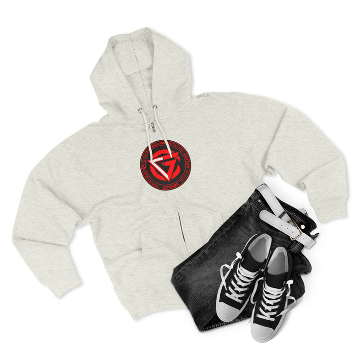 ENTER THE MAC RED BLACK /AMERICAN SAVAGE ZIP UP