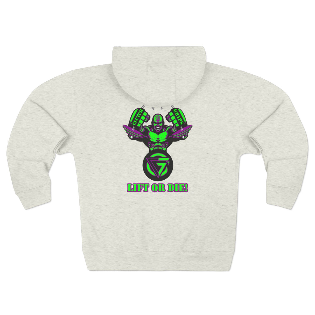 MAC SNAP PURPLE GREEN /LIFT OR DIE ZIP UP