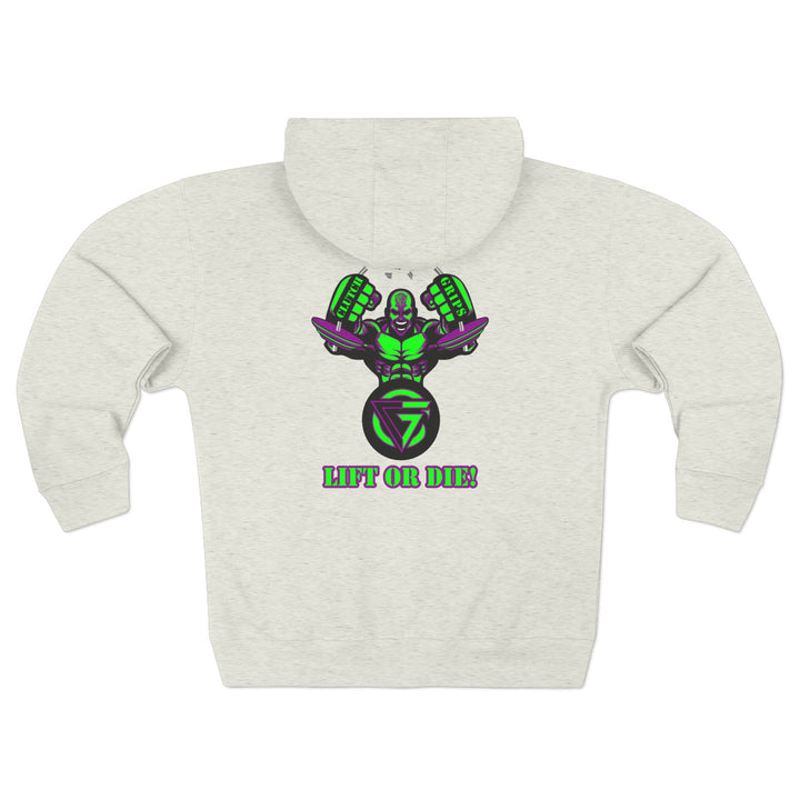 MAC SNAP PURPLE GREEN /LIFT OR DIE ZIP UP