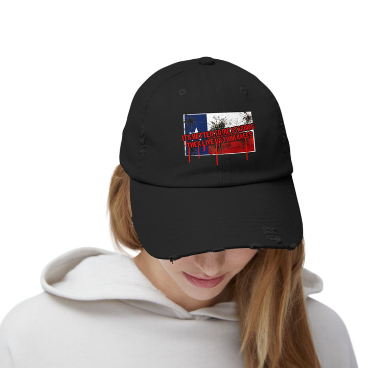 TEXAS FLAG BETTER TO DIE STANDING THEN LIVE O YOUR KNEE'S/CAP