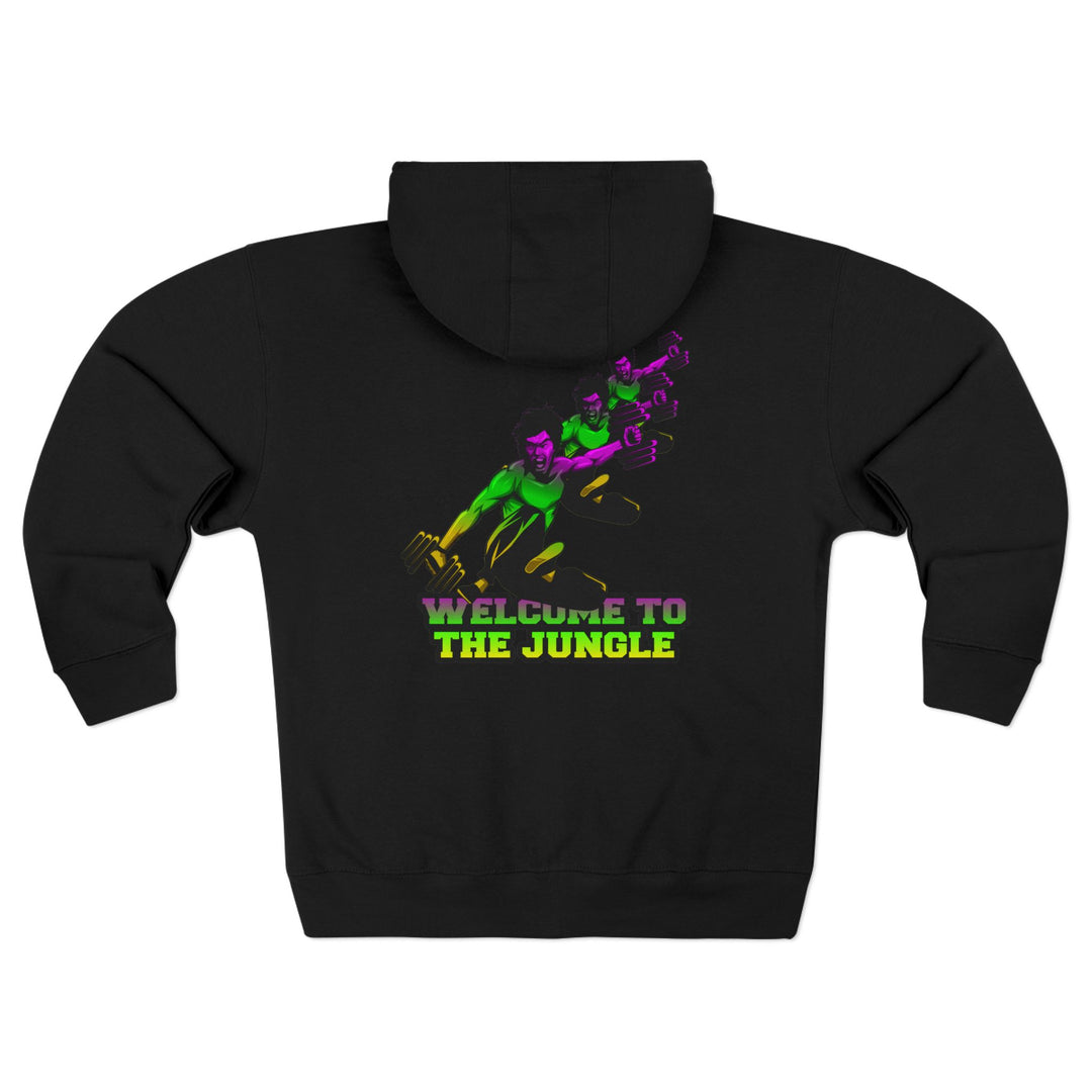 CG LIFT KICK YELLOW GREEN PURPLE FADE/WELCOME TO THE JUNGLE ZIP UP