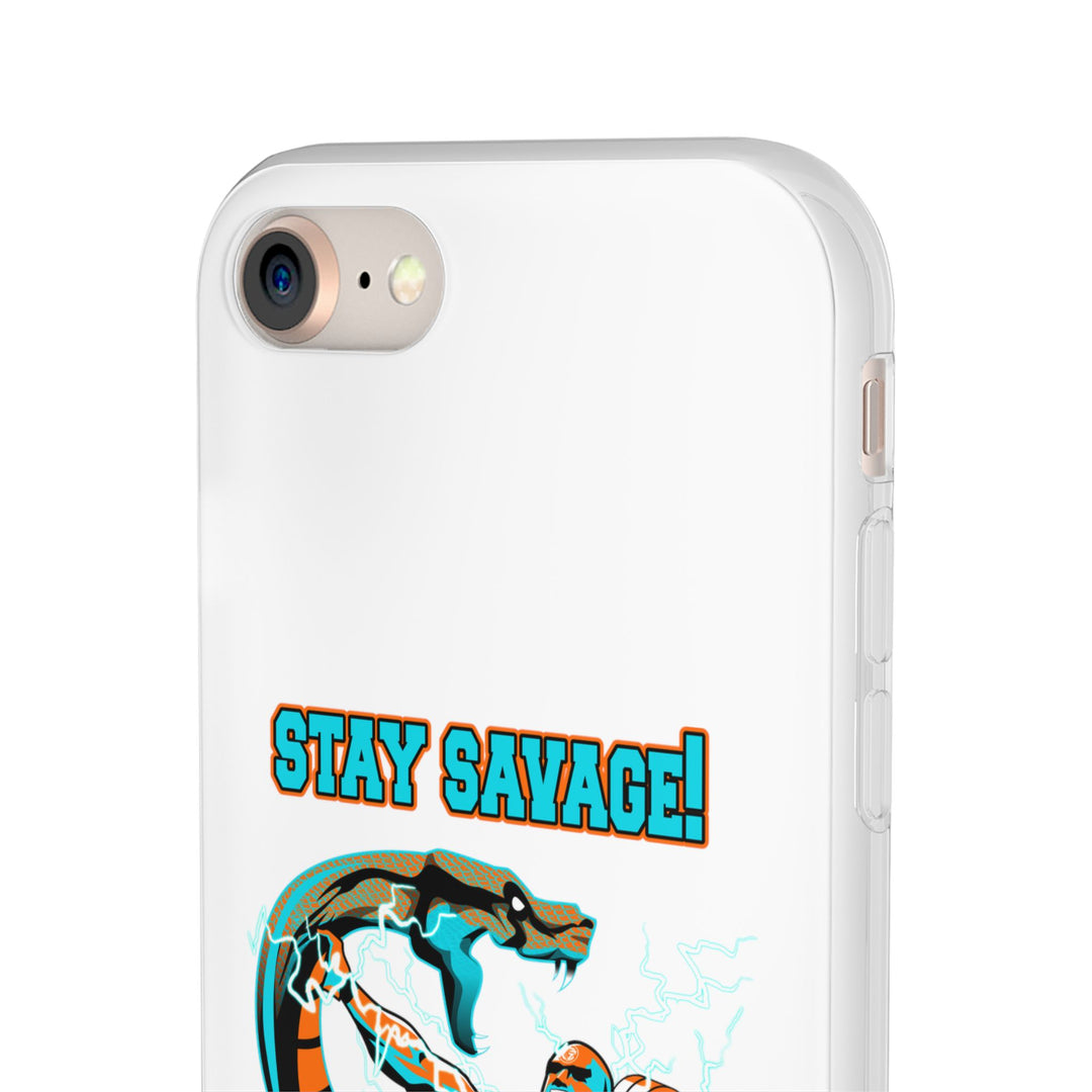 MAC VS SNAKE MIAMI COLORS AQUA ORANGE PHONE CASE /STAY SAVAGE