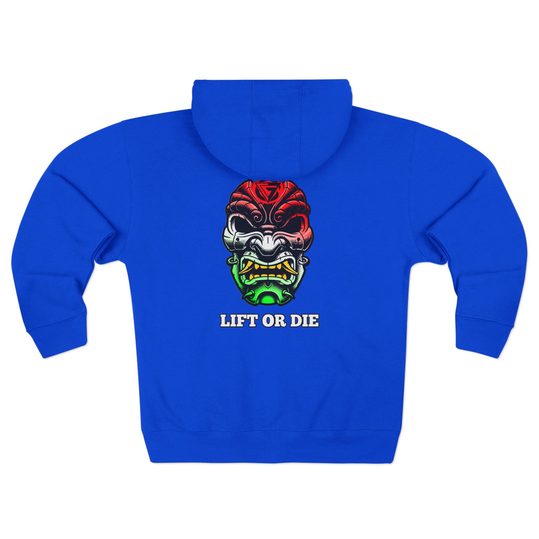 SAMURAI MAC RED WHITE GREEN FADE /LIFT OR DIE ZIP UP