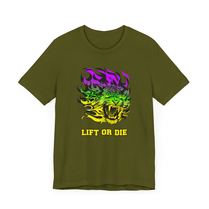 TIGER FLAME YELLOW GREEN PURPLE FADE/LIFT OR DIE