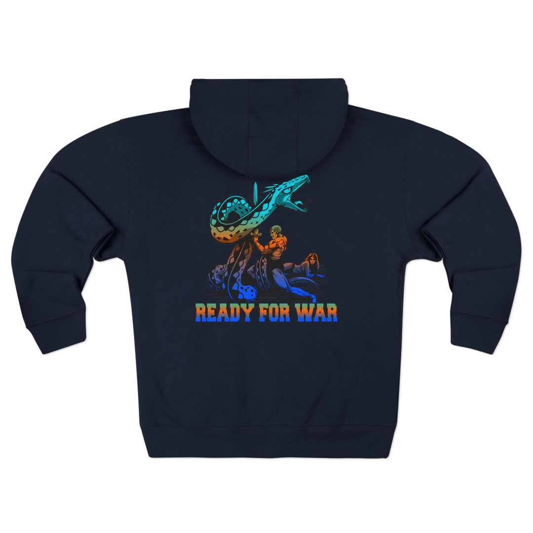 CG SERPENT SLAYER BLUE ORANGE AQUA /READY FOR WAR ZIP UP