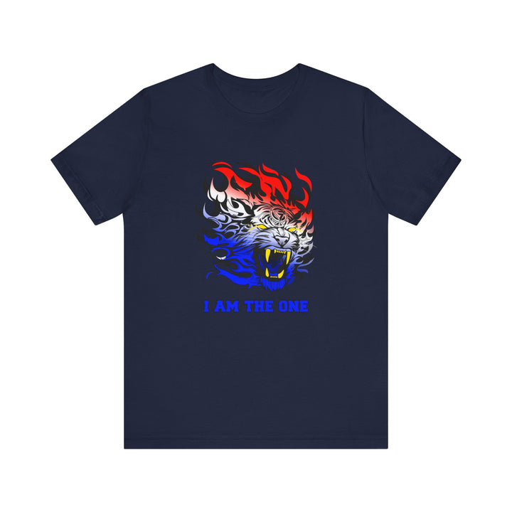 TIGER FLAME RED WHITE BLUE FADE/I AM THE ONE