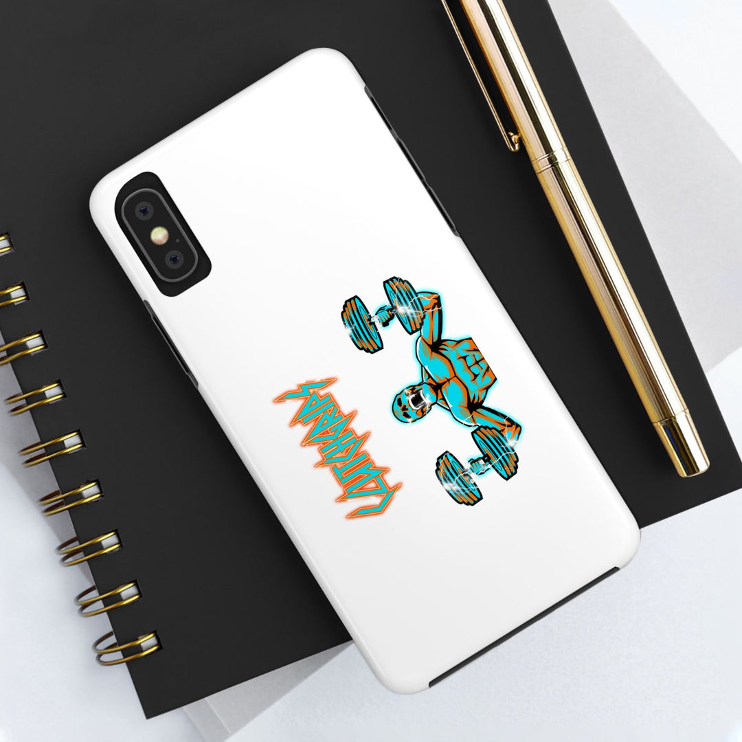 RIDE THE LIGHTNING MIAMI COLORS AQUA ORANGE PHONE CASE/CLUTCHGRIPS