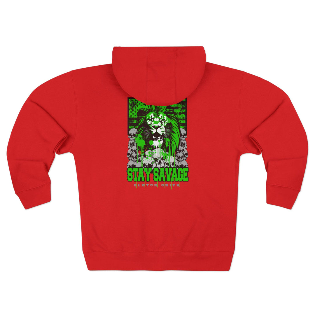 CG LION HEART GREEN WHITE /STAY SAVAGE ZIP UP