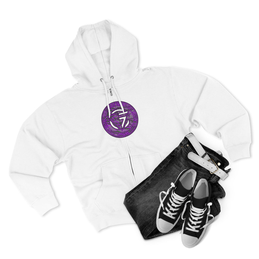 CG ANGRY DOG CAMO GREY PURPLE/READY FOR WAR ZIP UP