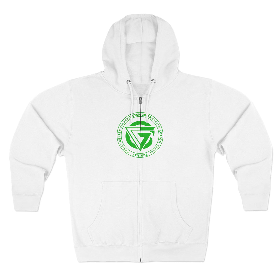 CG LION HEART GREEN WHITE /STAY SAVAGE ZIP UP