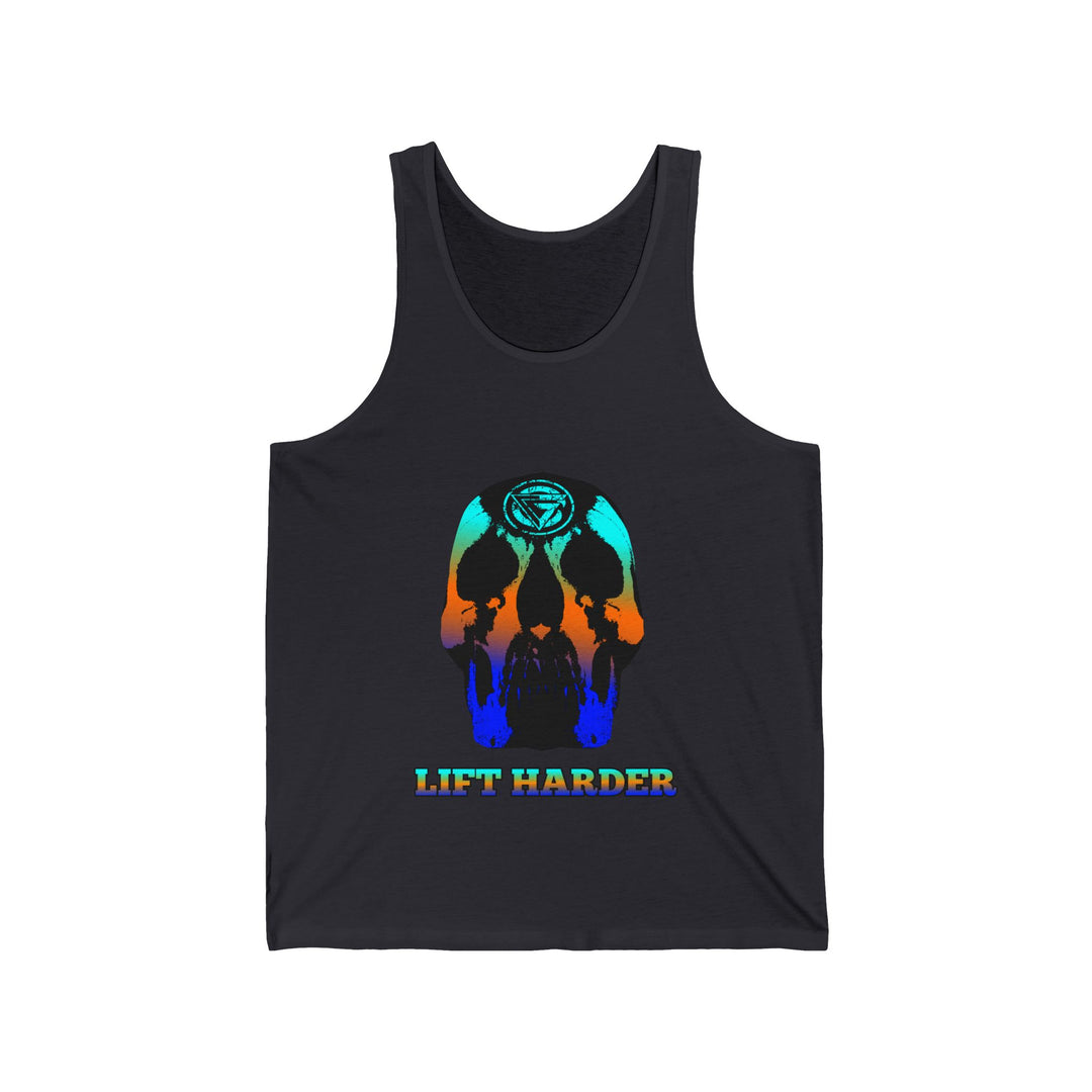 SKULLATOR TANK BLUE ORANGE AQUA /LIFT HARDER