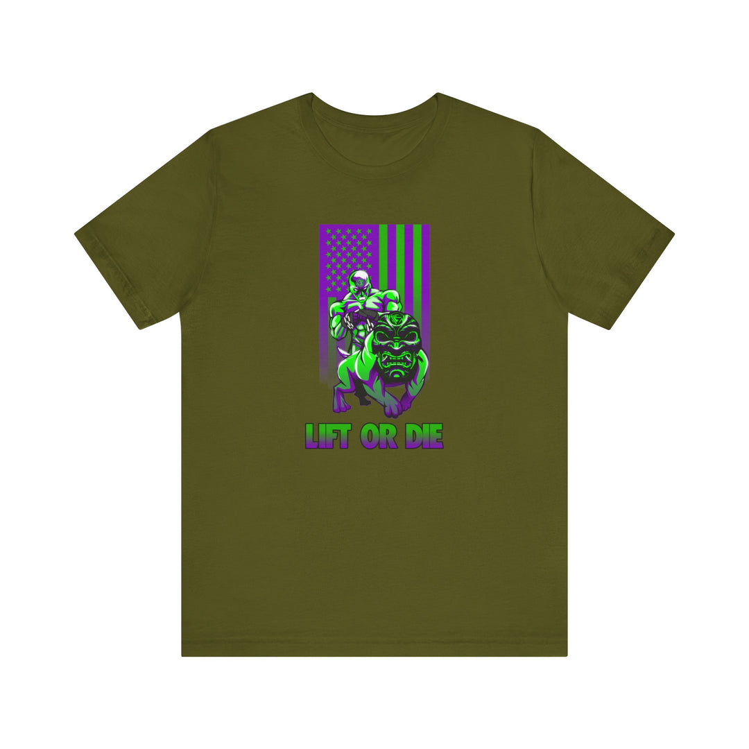 ANGRY DOG PURPLE GREEN FLAG/LIFT OR DIE