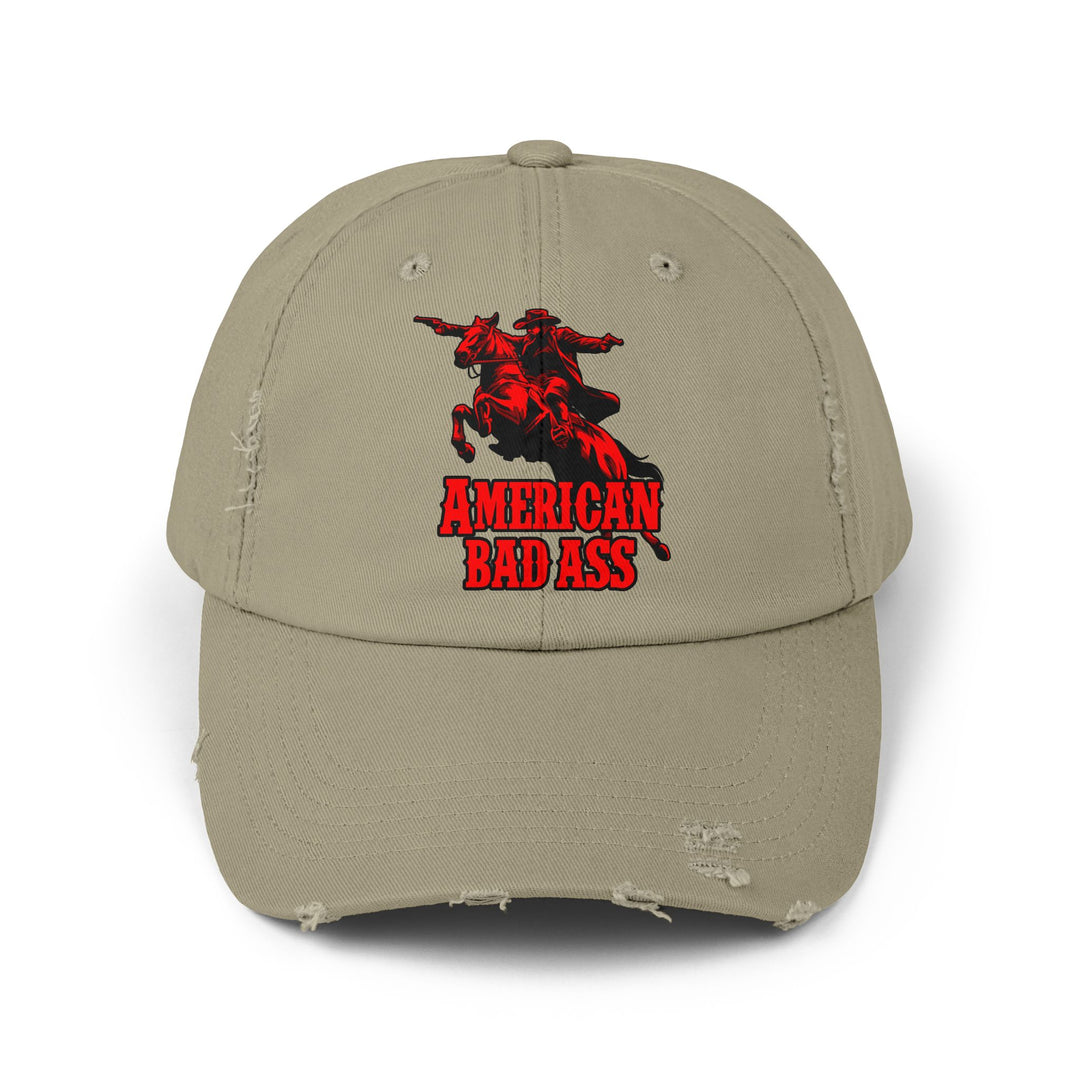 COWBOY OUTLAW RED/AMERICAN BADASS CAP