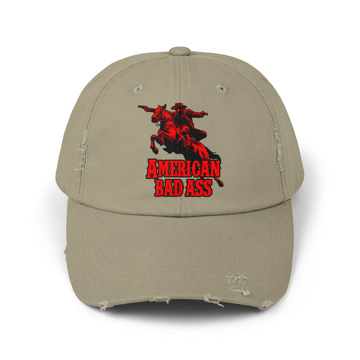 COWBOY OUTLAW RED/AMERICAN BADASS CAP