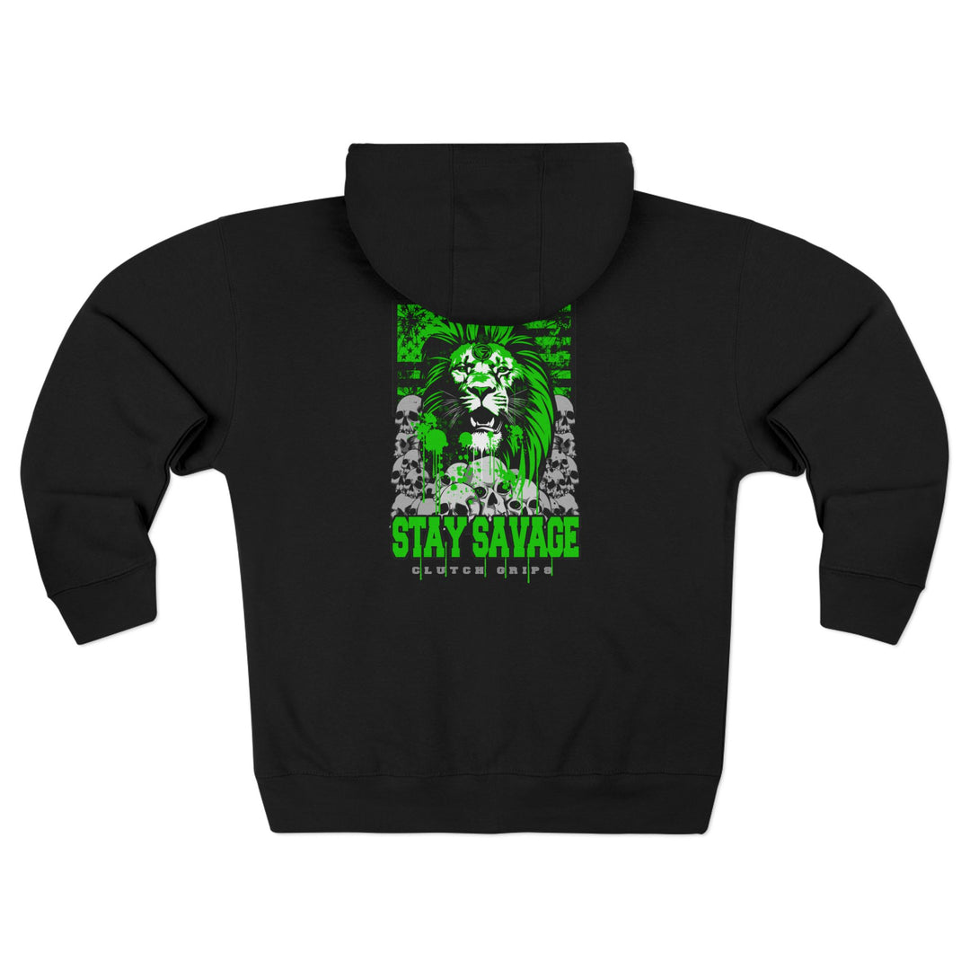 CG LION HEART GREEN WHITE /STAY SAVAGE ZIP UP