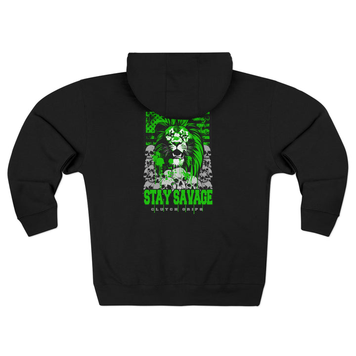 CG LION HEART GREEN WHITE /STAY SAVAGE ZIP UP
