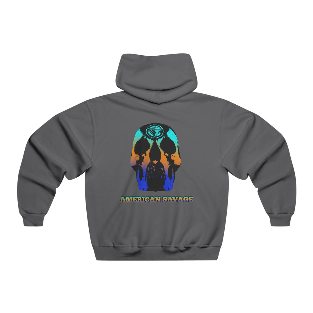 SKULLATOR-BLUE ORANGE AQUA FADE/AMERICAN SAVAGE